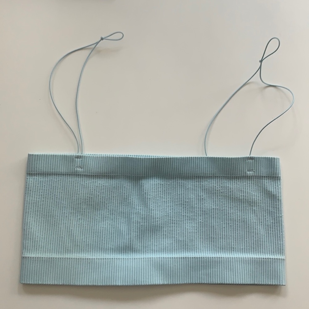 Urban Outfitters elastic ribbed baby blue top